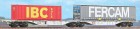 40265 ACME Articulated Container car type Sggmrss 90 of HUPAC loaded  with containers